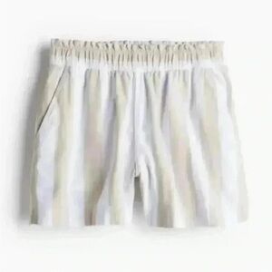 H&M linen cabana striped shorts